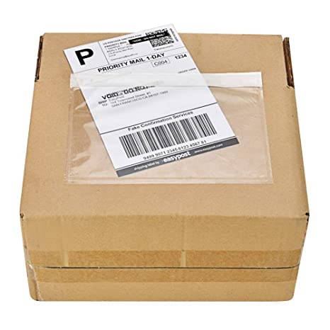 6x9 Inch Clear Packing List Shipping Mailing Label Envelopes Adhesive Top Loading (100)