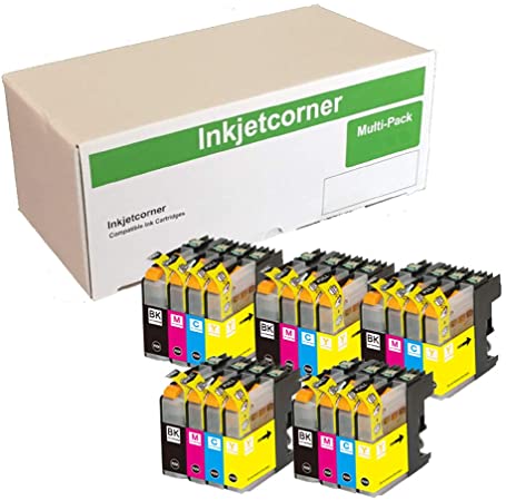 Inkjetcorner Compatible Ink Cartridges Replacement for LC103 LC103XL LC101 (5 Black, 5 Cyan, 5 Magenta, 5 Yellow, 20-Pack)