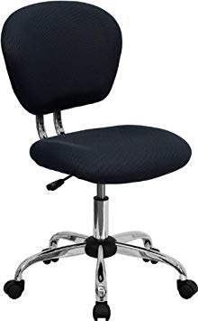 Flash Furniture Mid-Back Gray Mesh Swivel Task Chair with Chrome Base