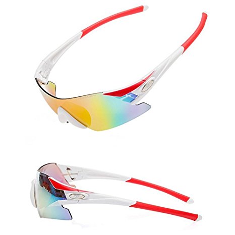 Ysiop UV400 Sunglasses Set Outdoor Sports Durable Protective Eyewear Cycling Riding