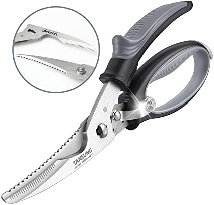 TANSUNG Poultry Shears, Come-Apart Kitchen Scissors, Anti-Rust Heavy Duty Kitchen Shears with Soft Grip Handles