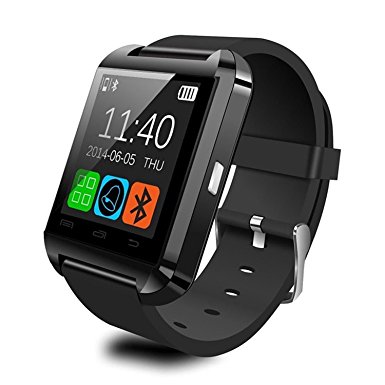 Smart Watch, GOLDSTAR Bluetooth Smartwatch Wristband Phone Watch with Sports Pedometer Touch Screen for Android Samsung S5 S7 HTC Sony LG Blackberry Huawei Smartphones (Black)