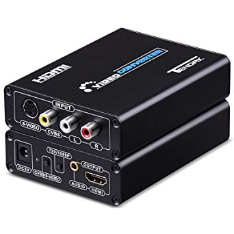 S-video to HDMI Converter, Tendak S-video RCA AV CVBS Composite to HDMI Converter Upscaler Adapter N64 SNES to HDMI Adaptor Support PS2, Blu-ray Player, Nintendo 64, SNES, Sega Genesis and More