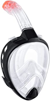 HiHiLL Snorkel Mask, Anti Fog, Full Face with Bag 180° Panoramic View, Anti Leak, Best for Diving Mask, Easy Breath