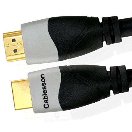 Cablesson Ivuna 5ft / 2m High Speed HDMI Cable (HDMI Type A, HDMI 2.1/2.0b/2.0a/2.0/1.4) - 4K, 3D, UHD, ARC, Full HD, Ultra HD, 2160p, HDR - for PS4, Xbox One, Wii, Sky Q. For LCD, LED, 4k TVs - Black