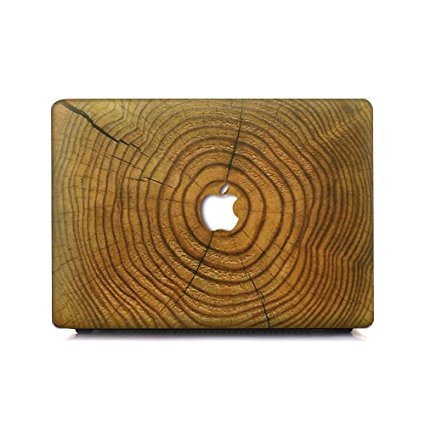 KEC MacBook Pro 13" Retina Case (2015) Cover Plastic Hard Shell Rubberized A1502 / A1425 (Checkered Wood)