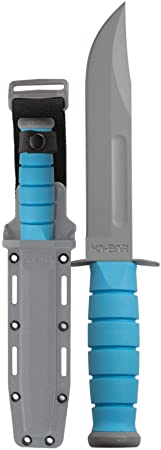 KA-BAR 1313SF Ussf Space-Bar Knife Blue Kraton G Handle, Gray Hard Sheath, Straight Edge