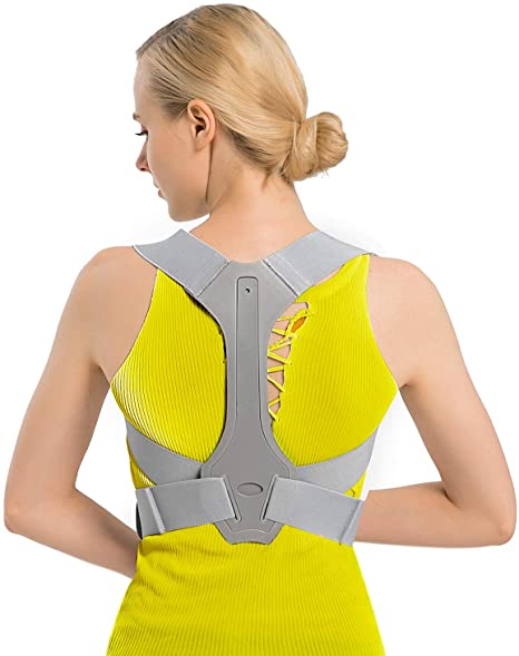 Posture Corrector for Men and Women, TURATA Professional Adjustable Shoulder and Back Brace Spinal Cord Support, Improves Posture, Prevents Slouching and Hunching, Relieves Back Shoulder and Neck Pain