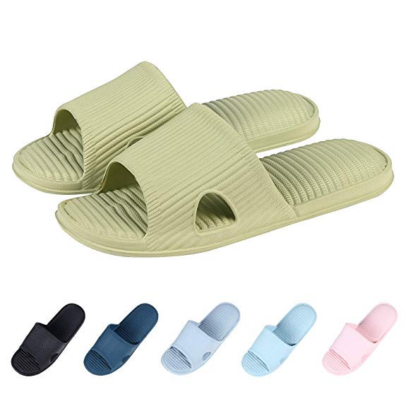 Flexible Plastic Bath Slippers Cushioned Cozy House Slippers Quick Dry Shower Sandal