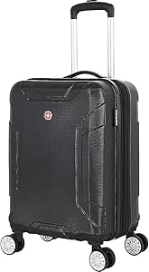 SwissGear Annex Hardside Expandable Luggage with Spinner Wheel, Black, Carry-On 19-Inch