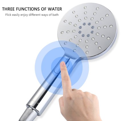 AOKII® Luxury Handheld Shower Head with Hose and Convenient Push-Control Flow Control Button,Enjoy An Invigorating Hand Shower Luxurious Like Experience