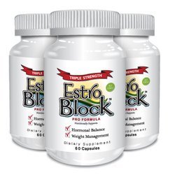 Estroblock PRO TRIPLE STRENGTH - 3-Pack 180 Capsules total, DIM & Indole 3-Carbinol For Natural Hormonal Hormone Balance, Acne