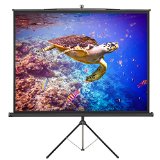 VonHaus 84-inch Tripod Projector Screen - TVVideoPower Point Presentation Platform - 43 Aspect Ratio Projection Screen - Suitable for LED LCD and DLP Projectors