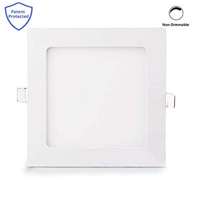 15W LED Panel Lights, Greempire IP44 Non-Dimmable Square Recessed Lighting Fixture Kit,Cool White 5000K Cut Hole 7.1 Inch, Panel Ceiling Lighting with 110V LED Driver …