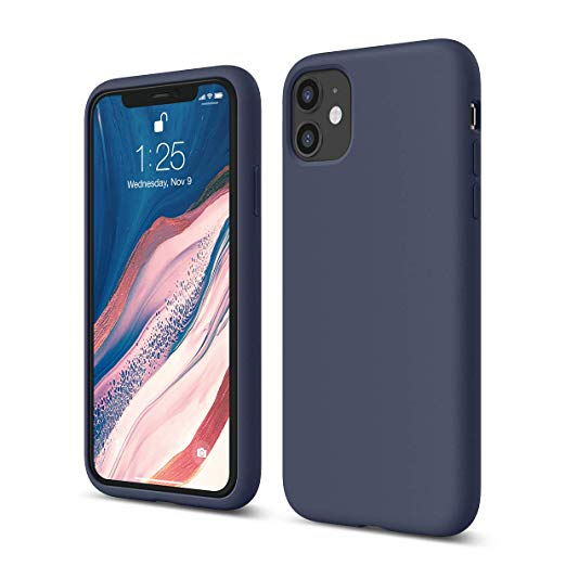 elago iPhone 11 Silicone Case |Jean Indigo| - Premium Liquid Silicone, Raised Lip (Screen & Camera Protection), 3 Layer Structure, Full Body Protection, Flexible Bottom