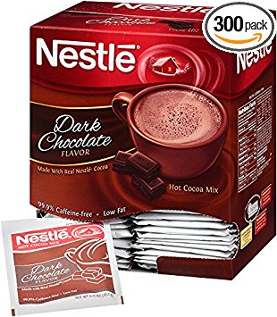 Nestle Hot Cocoa Mix, Dark Chocolate, 0.71-Ounce Packages (Pack of 300)