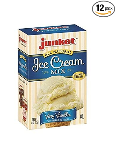 Junket Vanilla Ice Cream Mix,  4-Ounce Boxes (Pack of 12)