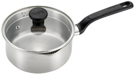 T-fal C91124 Excite Stainless Steel Dishwasher Safe Oven Safe PTFE-PFOA-Free  Saucepan Cookware 3-Quart Silver