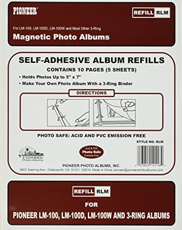 Refill Pages for LM-100, LM-100D and LM-100W Photo Albums, 10 Pages (5 Sheets)