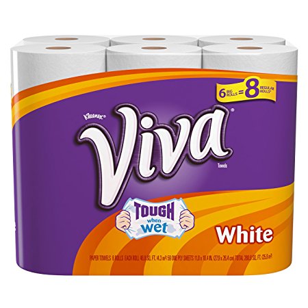 Viva Big Roll Paper Towels, White, 6 Rolls