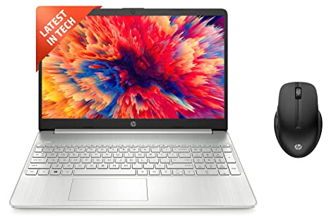 HP 15 Thin & Light Laptop (Intel i5 12th Gen/8GB RAM & 512GB SSD Storage/Win 11 Home   MS Office) 430 Multi-Device Bluetooth Wireless Mouse with 4 Programmable Buttons/ 800 DPI - 4000 DPI/