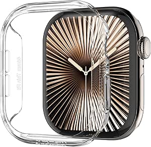 Spigen Thin Fit Designed for Apple Watch Series 10 46mm Case Thin Hard PC Case for Apple Watch Series 10 Case 46mm (2024) - Crystal Clear