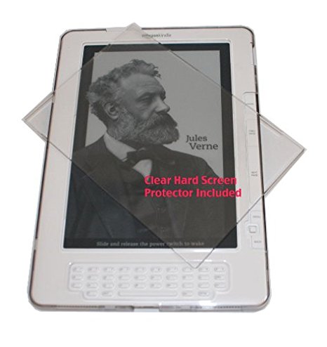 CLEAR mCover® Polycarbonate Hard Shell Cover Case with Hard Screen Protector for 9.7-inch Amazon Kindle DX eBook reader
