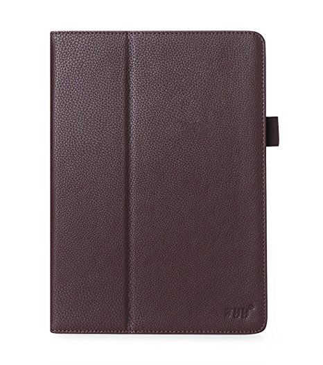 FYY iPad Pro 9.7 Case - [Luxury Protection] Premium PU Leather Folio Case with Card Slots, Note Holder, Hand Strap for iPad Pro 9.7 inch (2016) Brown