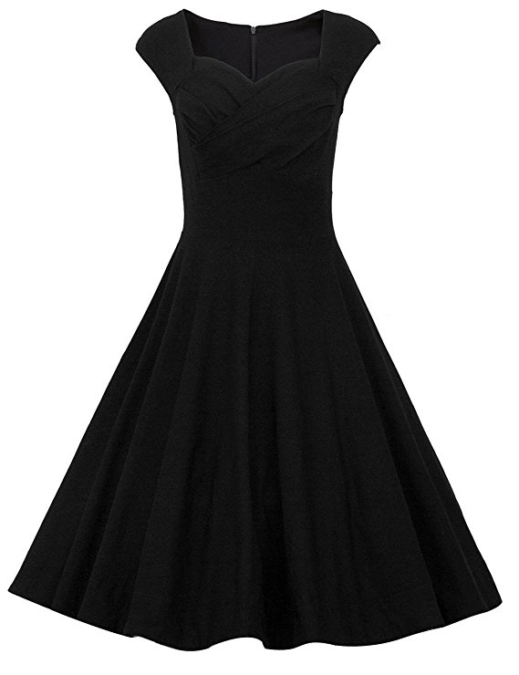 Dresstells Women 1950s Retro rockabilly dress Vintage Audrey Swing Dress