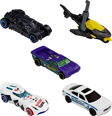 Hot Wheels 5-Car Pack of 1:64 Scale Vehicles, Gift for Collectors & Kids Ages 3 Years Old & Up