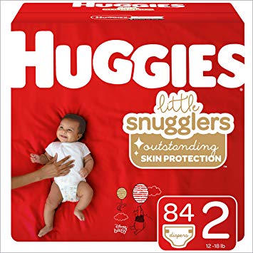 Huggies Little Snugglers Baby Diapers, Size 2 (12-18 lb.), 84 Ct, Giga Jr Pack (Packaging May Vary)