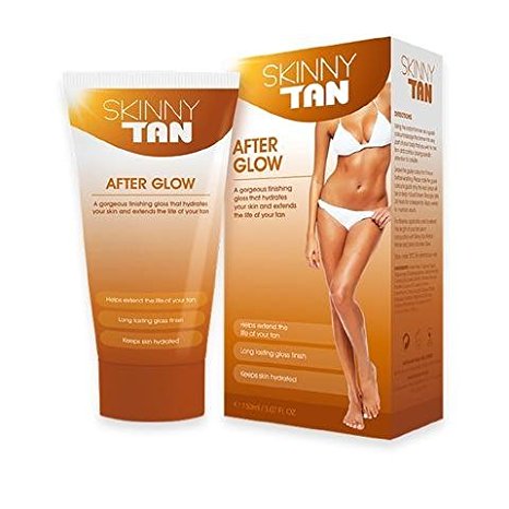 Skinny Tan Sunless Tanning Lotion After Glow Gloss - Cellulite Reducer - No Orange - No Streak Natural Self-Tanning Lotion for Women - All Skin Types