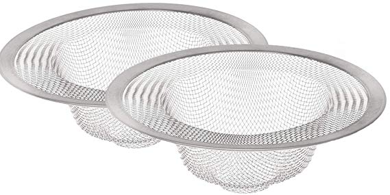 HIC Mesh Sink Strainer, 18/8 Stainless Steel, 4.5-Inches, Set of 2