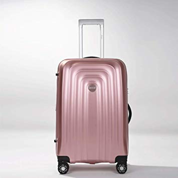 Ornate 3 Piece Luggage Set - Hardshell Suitcase with Spinner Wheels and TSA lock/Security Zipper (Pink)