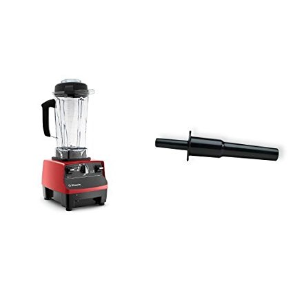 Vitamix  1890 Blender, Red (Certified Refurbished) and Vitamix Accelerator/Tamper Tool Bundle