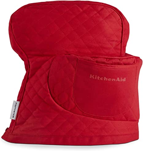 KitchenAid Quilted Fitted Mixer Cover Single Pack, 14.375"x18", Passion Red