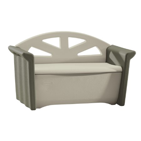 Rubbermaid Patio Storage Bench Dark Platinum 3764