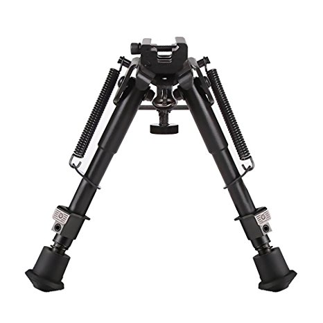 IFLYING Hunting Tactical Rifle Bipod with Picatinny and Swivel Stud Mounts Black Color