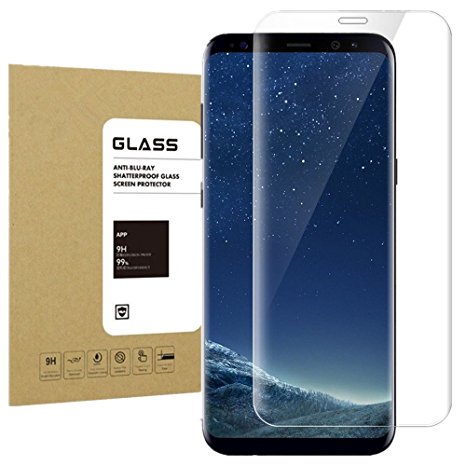 Samsung Galaxy S8 Plus Tempered Glass Screen Protector,Acoverbest Exact Design Full Screen Coverage, 3D Curved Edge, Anti-Scratch, Anti-Fingerprint, Bubble Free