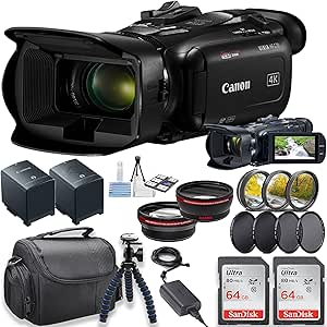 Canon Vixia HF G70 UHD 4K Camcorder w/ 2pc 64GB Memory Cards   Filter Kits   Extra Battery & More