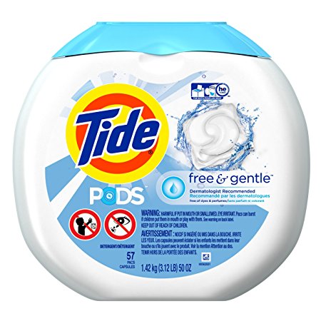 Tide PODS Free & Gentle HE Turbo Laundry Detergent Pacs 57-load Tub