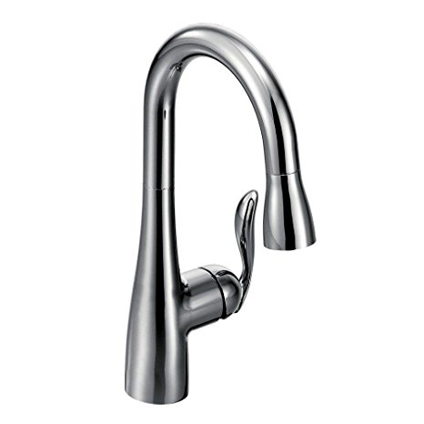 Moen 5995 Arbor One-Handle High Arc Pulldown Single Mount Bar Faucet, Chrome