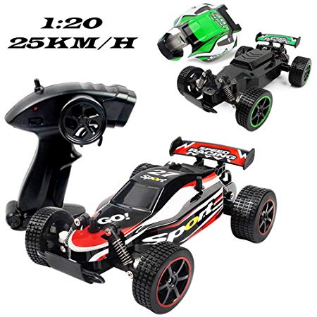 SZJJX RC Cars High Speed Remote Control Car 1/20 2.4Ghz Fast Racing Drifting Buggy Hobby 2WD Electric Car Vehicle for Kids Boys Girls SJ211 Red