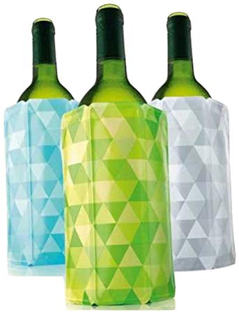Vacu Vin Rapid Ice Wine Cooler - Set of 3 - Diamond Green, Blue, and Gray
