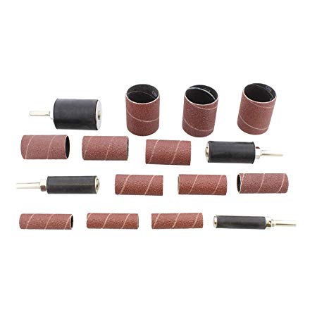 ABN | Drum Sanding Kit – 16Pc Sanding Drum for Electric Drill Press Drum Sander Attachment with Spindle Sander Sleeves