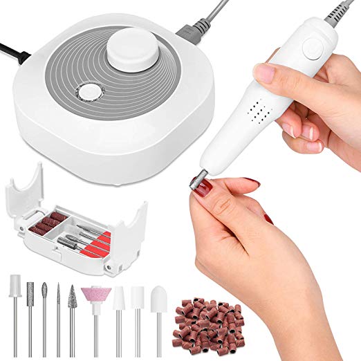 Magicfly Electric Nail Drill Machine 25,000RPM Acrylic Nail Kit Set Professional Portable Efile Electric Nail Drills Machine for Gel Acrylic Nails Manicure Pedicure Polishing for Home and Salon