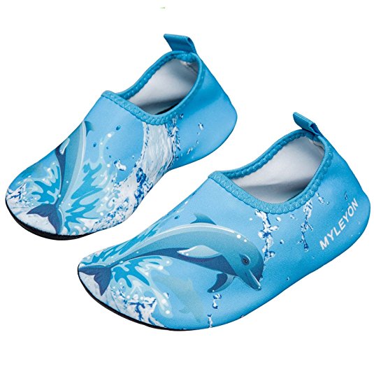 MOERDENG Girls Boys Lightweight Water Shoes Soft Barefoot Shoes Quick-Dry Aqua Socks