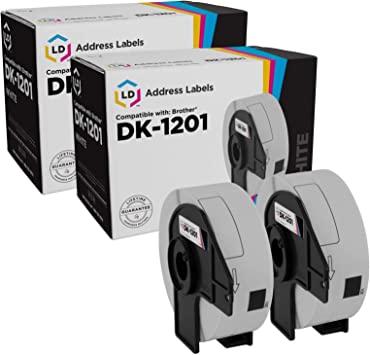 LD Compatible Address Label Replacement for Brother DK-1201 1.1 in x 3.5 in (400 Labels, 2-Pack)