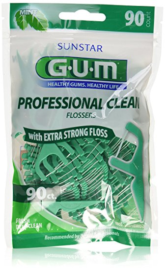 Gum Eez-Thru Flossers Mint, 90 count (Pack of 6)