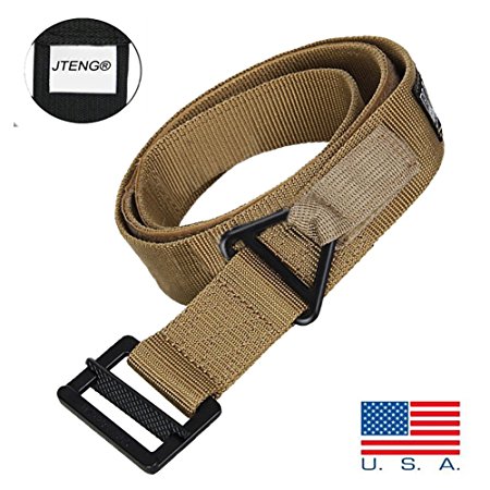 Tactical Belt JTENG® 48" Canvas Tactical CQB Military Combat Duty Rescue Rigger Belt Outdoor Waistband Adjustable for Hunting Emergency Rigger Survival